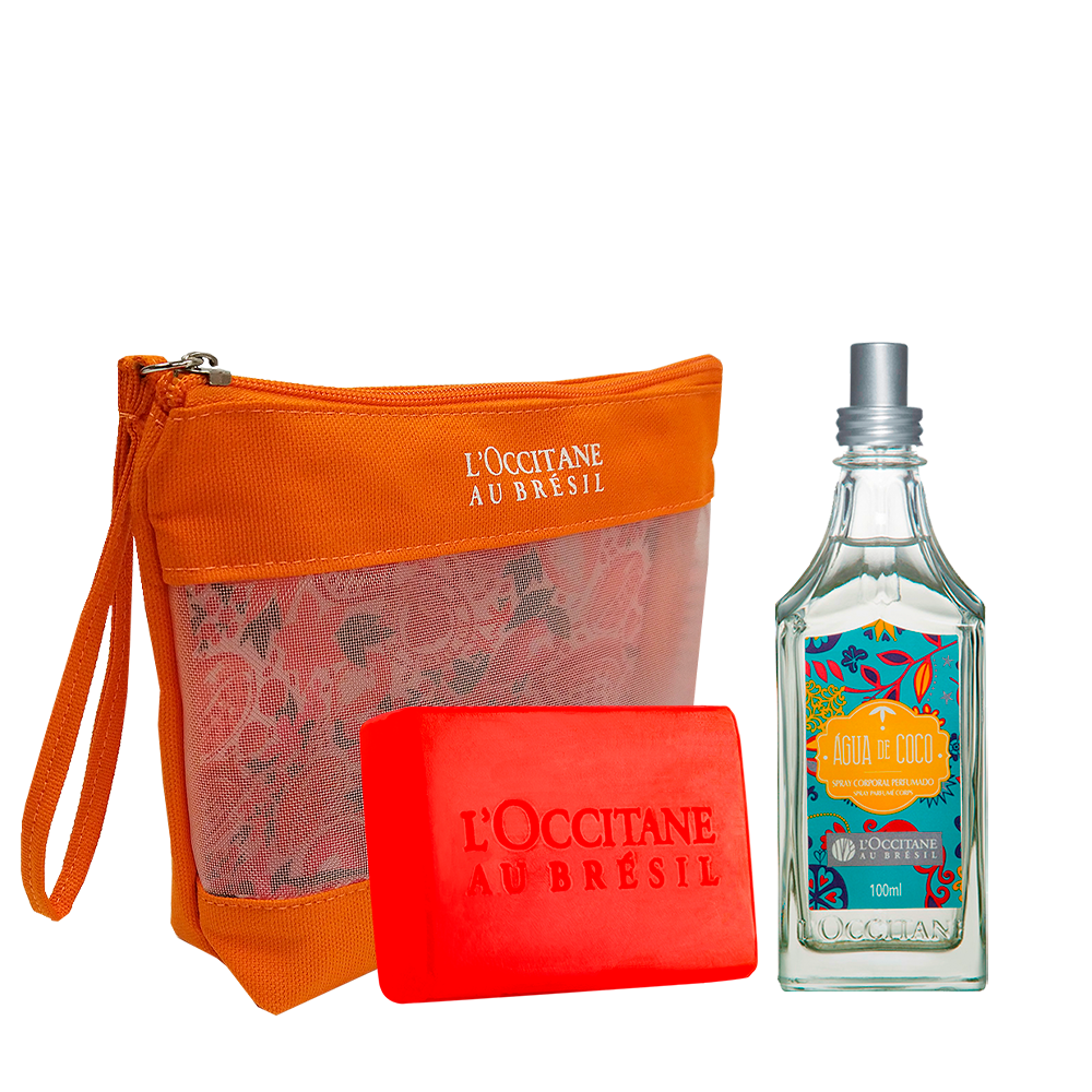 Combo Perfumado: Deo Colônia Água de Coco e Sabonete Bromélia+ Necessaire Laranja, ,  large image number 0